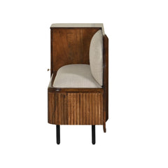 Wooden Shoe Rack with Cushioned Seat & Back