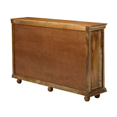 Rustic Wooden Sideboard with 24 Glass Pane Doors