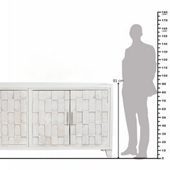 Alabaster Mosaic 4 Door Sideboard