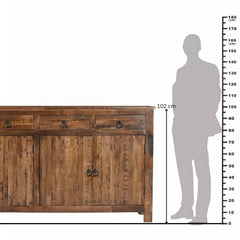Vintage 4-Door Sideboard with Drawers