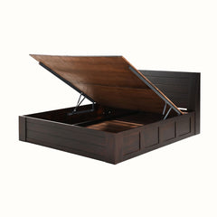 Jaipur Solid Sheesham Wood Queen Size Bed with Hydraulic Lift-Up Storage