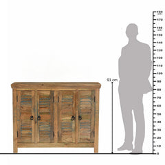 Guru 4-Door Solid Wood Shutter Sideboard