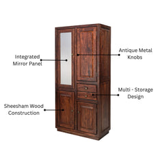 Dhanvantari Sheesham Wood Wardrobe