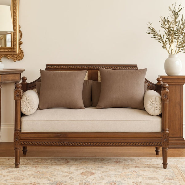 Amer Sofa Two Seater – A Colonial Charm in Solid Wood