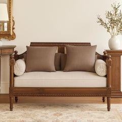 Amer Sofa Two Seater – A Colonial Charm in Solid Wood