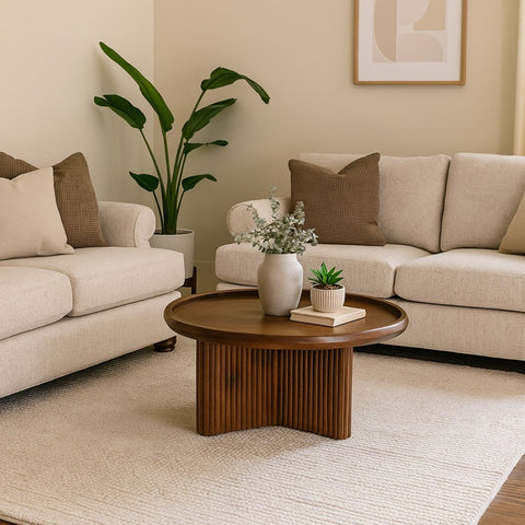 Paulsynn Solid Wood Coffee Table