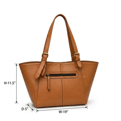 The Caramel Horizon All-Leather Everyday Tote