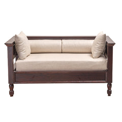 Wooden Carved Gili 2 Seater Sofa